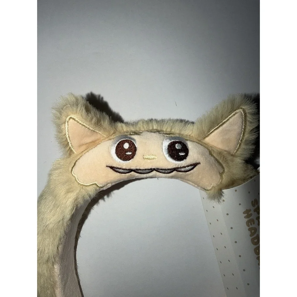 Labubu Inspired Plush Spa Headband Fuzzy Monster Cat Ears Girls Kids Gift NWT